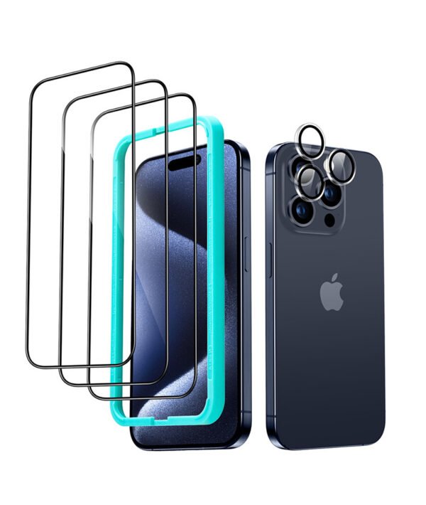 ESR iPhone 15 Pro Max Tempered-Glass Screen Protector Clear Set 2 Pack
