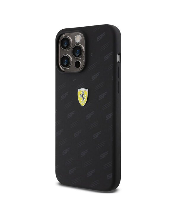 FERRARI HC SILICONE ALL OVER SF BLACK IPHONE 15 PRO MAX