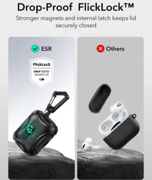 AirPods Pro 3 Cyber FlickLock Magnetic Case | Black