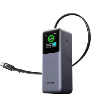 UGREEN 20000mAh 165W Nexode Smart Display Power Bank with Retractable Cable ( CCC version)