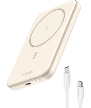 UGREEN 5000mAh Magnetic Wireless Power Bank Beige