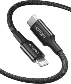 UGREEN MFI USB-C to Lightning PD Fast Charging 3A Max Black 1m